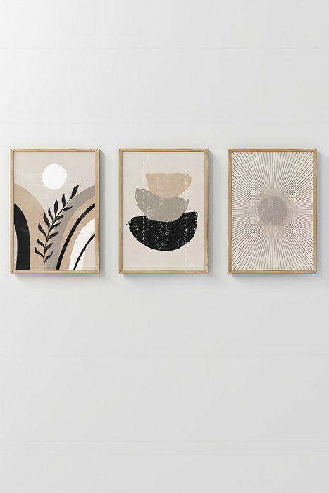 Wallity Artsycllct38 Set de 3 Pinturas Decorativas Enmarcadas